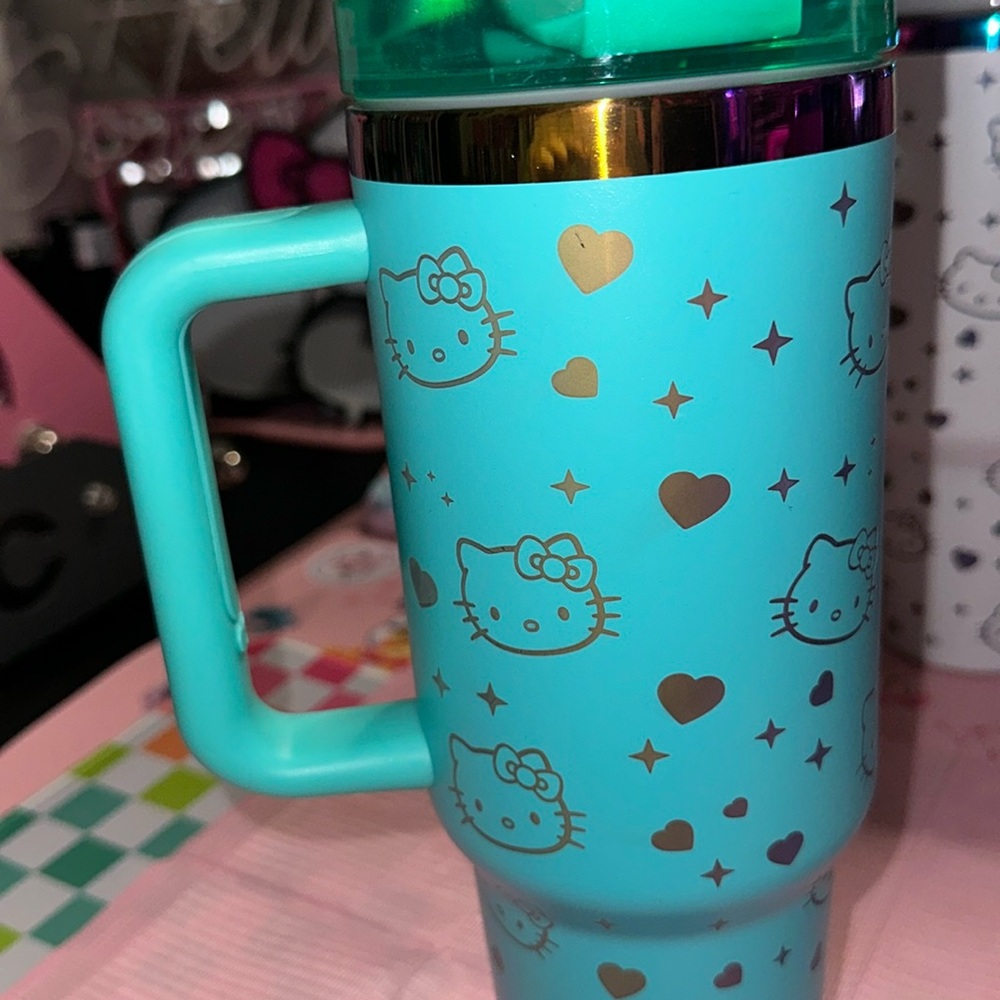 40oz Hello Kitty laser Engraved Tumbler